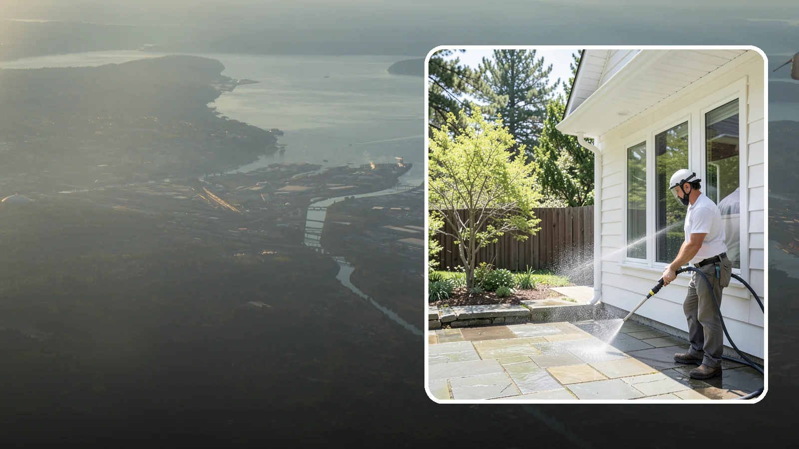Stone Surface Cleaning in Fife, Pierce County, WA - Cleaning of natural and manufactured stone surfaces that clears moss, algae, and staining while protecting the stone.