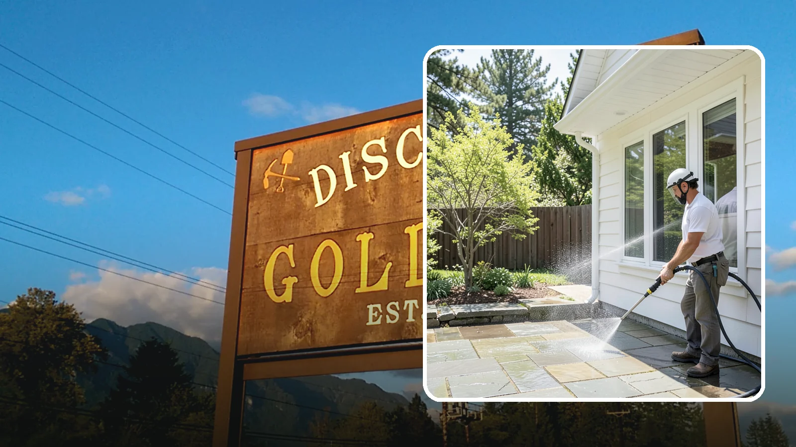 Stone Surface Cleaning in Gold Bar, Snohomish County, WA - Cleaning of natural and manufactured stone surfaces that clears moss, algae, and staining while protecting the stone.