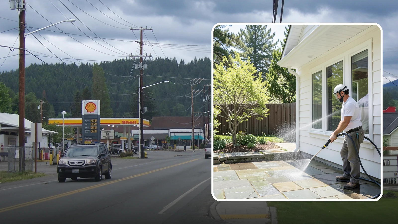 Stone Surface Cleaning in Granite Falls, Snohomish County, WA - Cleaning of natural and manufactured stone surfaces that clears moss, algae, and staining while protecting the stone.