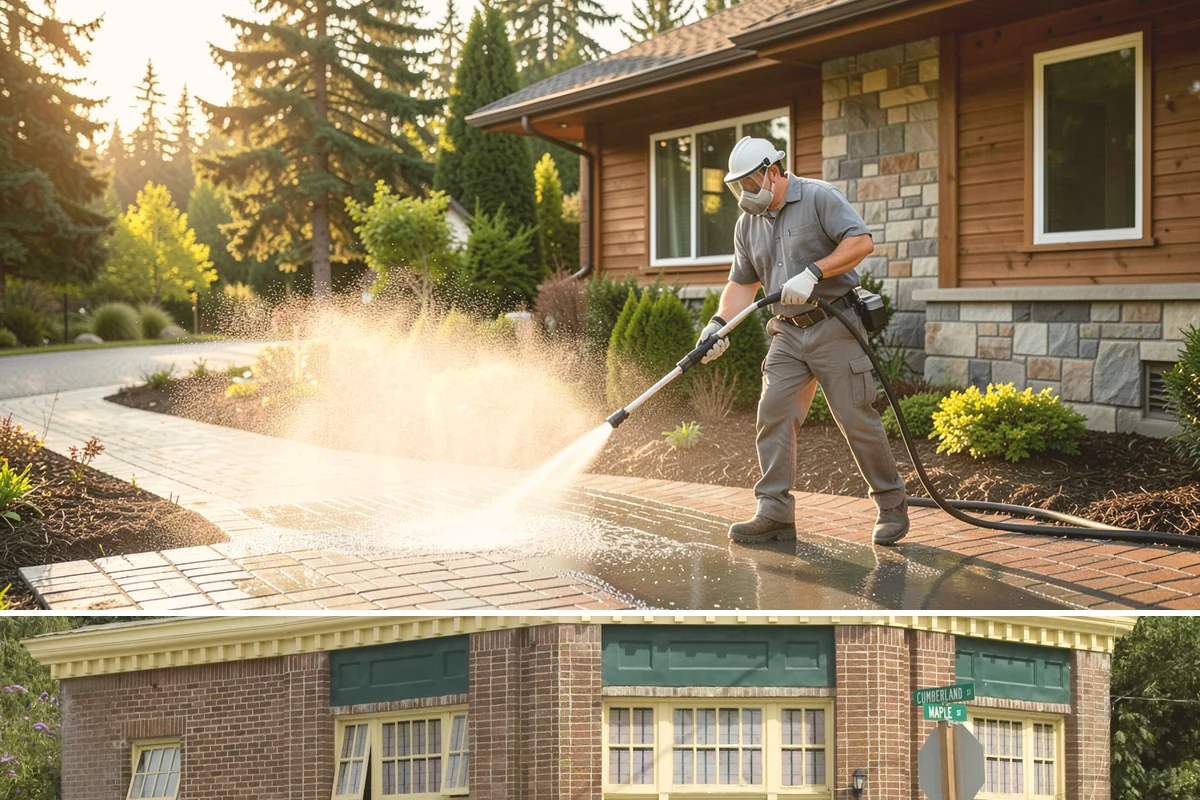 Stone Surface Cleaning in Hamilton, Skagit County, WA - Clean stone surfaces in spring or summer to remove the moss and algae that thrive through the damp, shaded winter.
