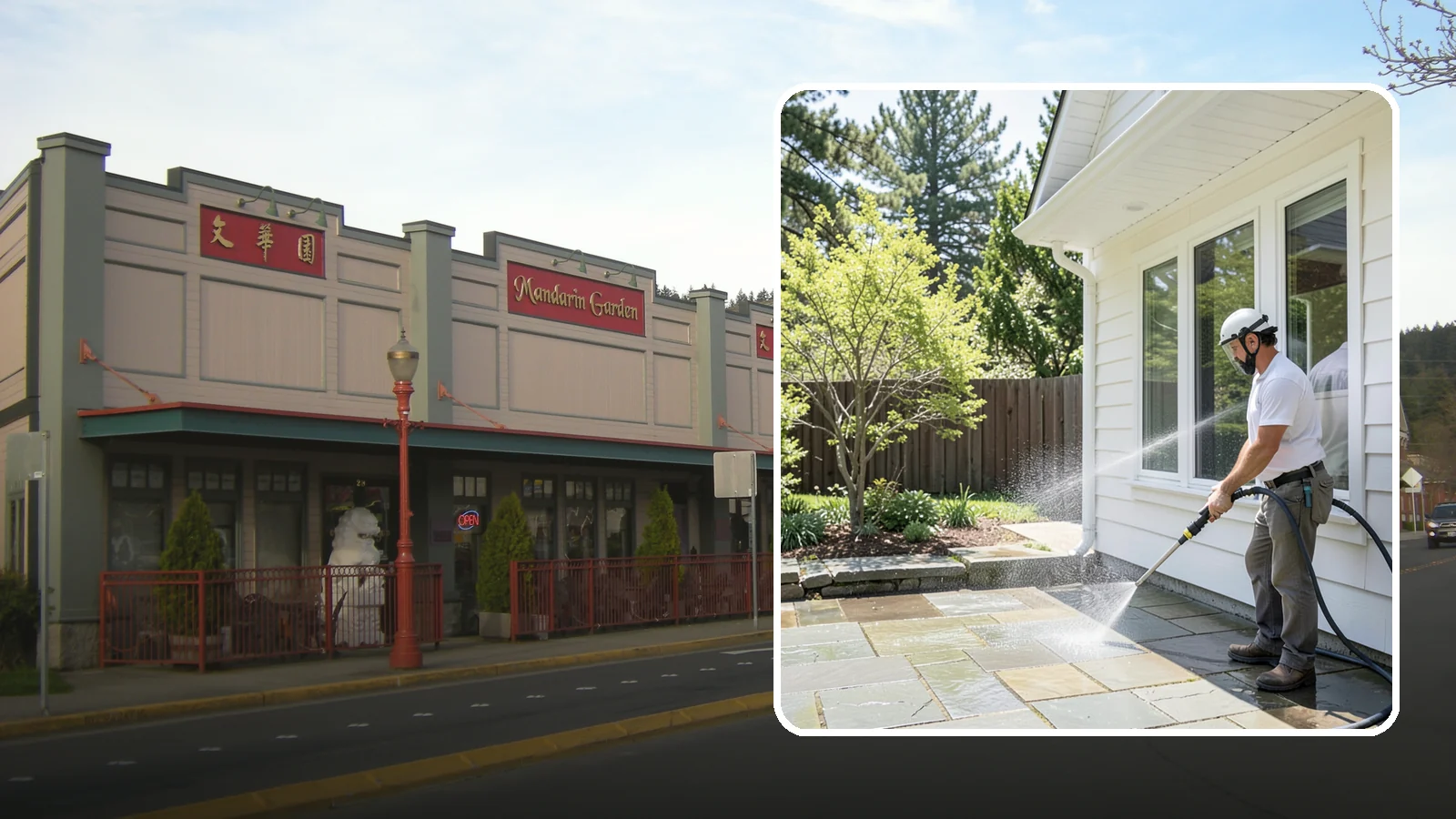 Stone Surface Cleaning in Issaquah, King County, WA - Cleaning of natural and manufactured stone surfaces that clears moss, algae, and staining while protecting the stone.