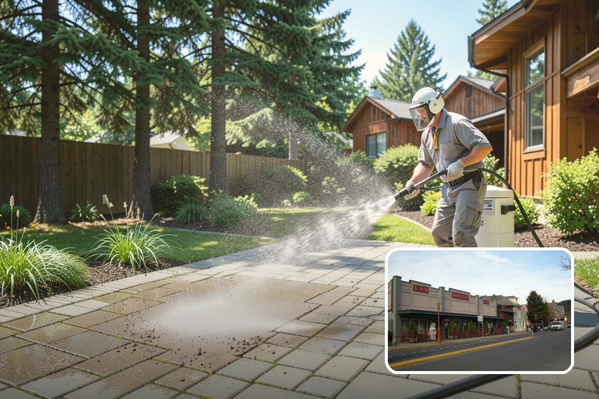 Stone Surface Cleaning in Issaquah, King County, WA - Clears moss, algae, and organic staining from stone