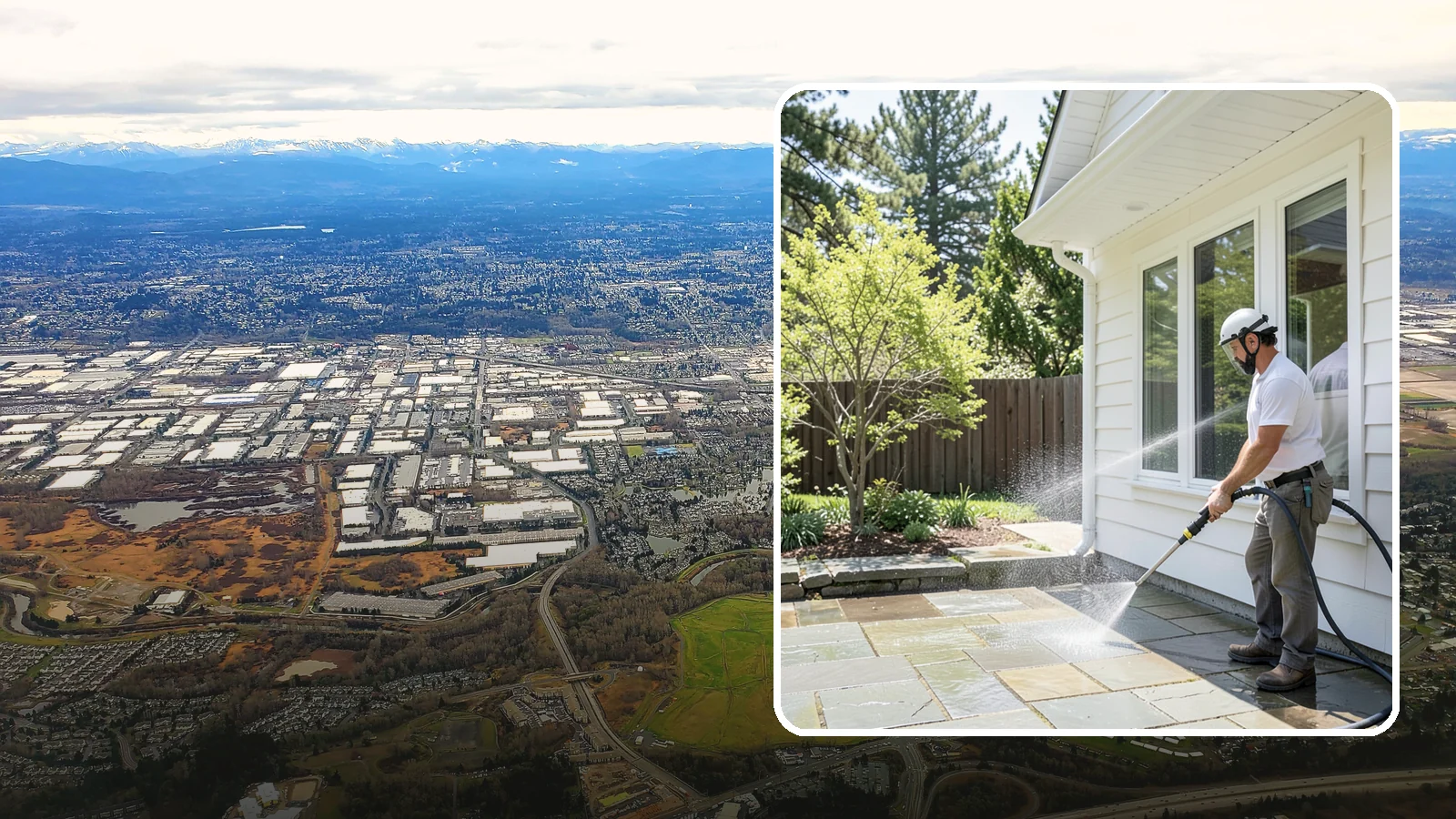 Stone Surface Cleaning in Kent, King County, WA - Cleaning of natural and manufactured stone surfaces that clears moss, algae, and staining while protecting the stone.