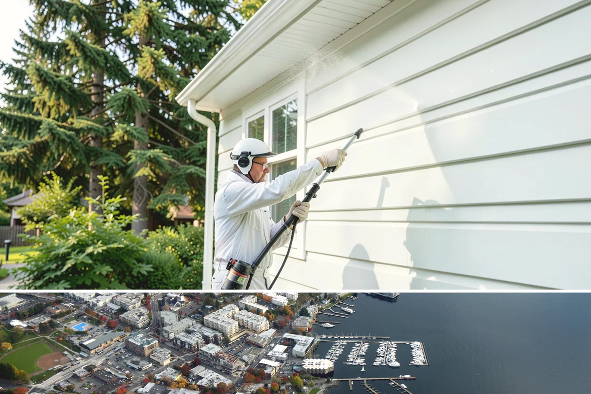 Stone Surface Cleaning in Kirkland, King County, WA - Clean stone surfaces in spring or summer to remove the moss and algae that thrive through the damp, shaded winter.