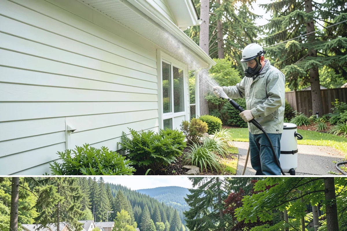 Stone Surface Cleaning in Lake Forest Park, King County, WA - Clean stone surfaces in spring or summer to remove the moss and algae that thrive through the damp, shaded winter.