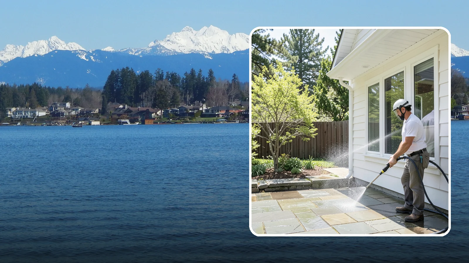 Stone Surface Cleaning in Lake Stevens, Snohomish County, WA - Cleaning of natural and manufactured stone surfaces that clears moss, algae, and staining while protecting the stone.