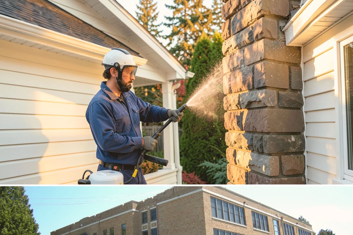 Stone Surface Cleaning in Maple Valley, King County, WA - Clean stone surfaces in spring or summer to remove the moss and algae that thrive through the damp, shaded winter.