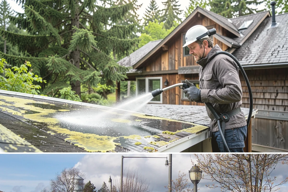 Stone Surface Cleaning in Marysville, Snohomish County, WA - Clean stone surfaces in spring or summer to remove the moss and algae that thrive through the damp, shaded winter.
