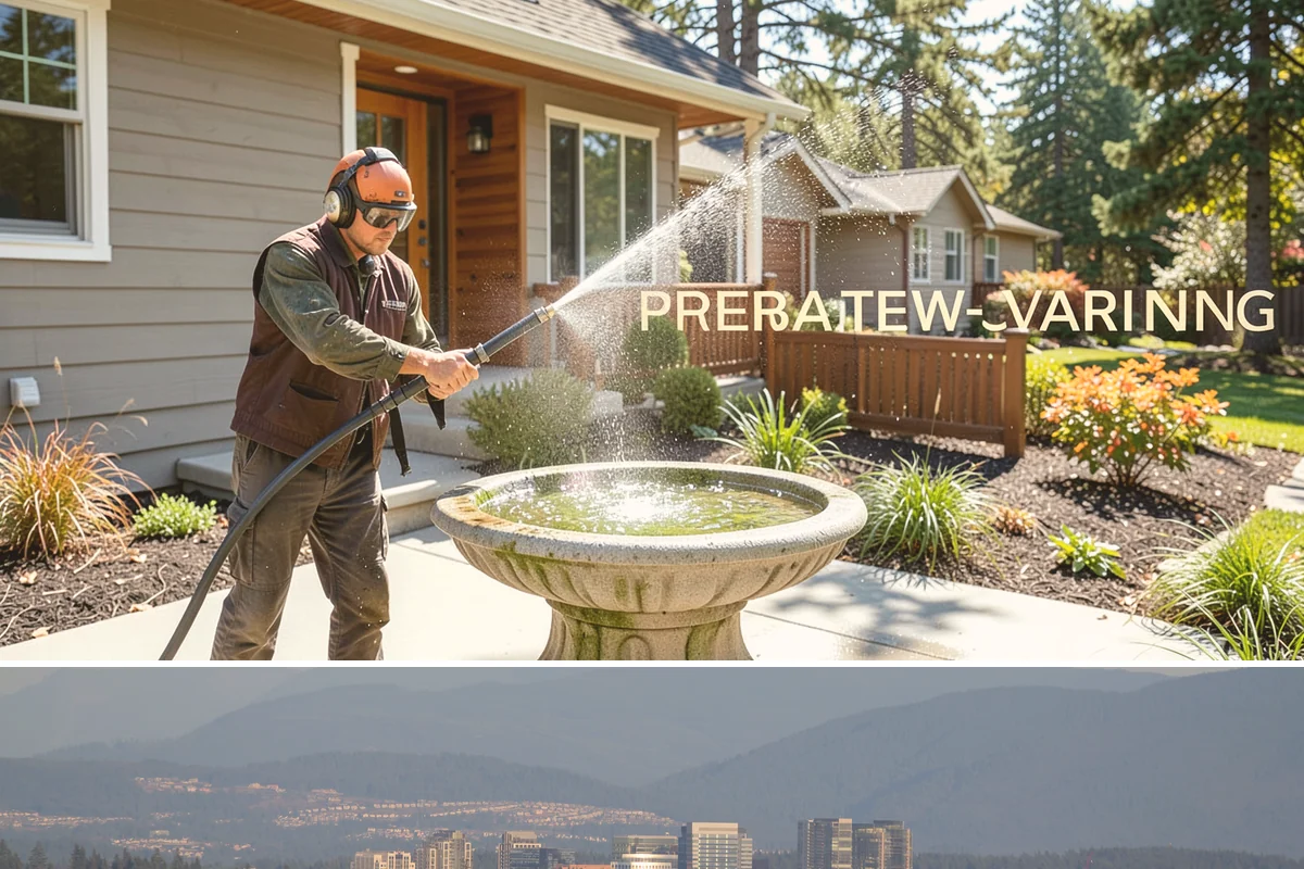 Stone Surface Cleaning in Medina, King County, WA - Clean stone surfaces in spring or summer to remove the moss and algae that thrive through the damp, shaded winter.