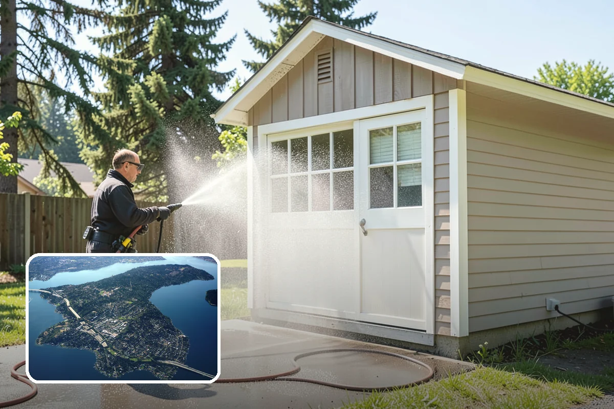 Stone Surface Cleaning in Mercer Island, King County, WA - Clears moss, algae, and organic staining from stone