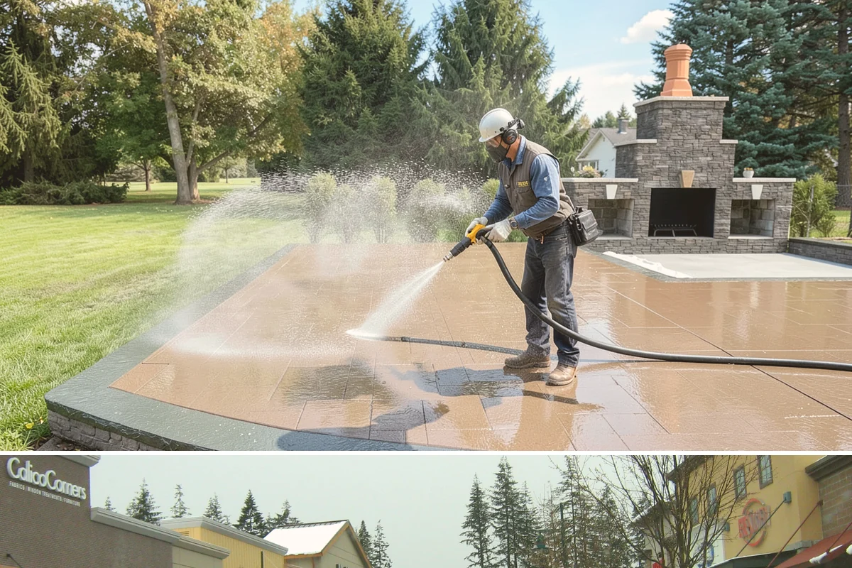 Stone Surface Cleaning in Mill Creek, Snohomish County, WA - Clean stone surfaces in spring or summer to remove the moss and algae that thrive through the damp, shaded winter.