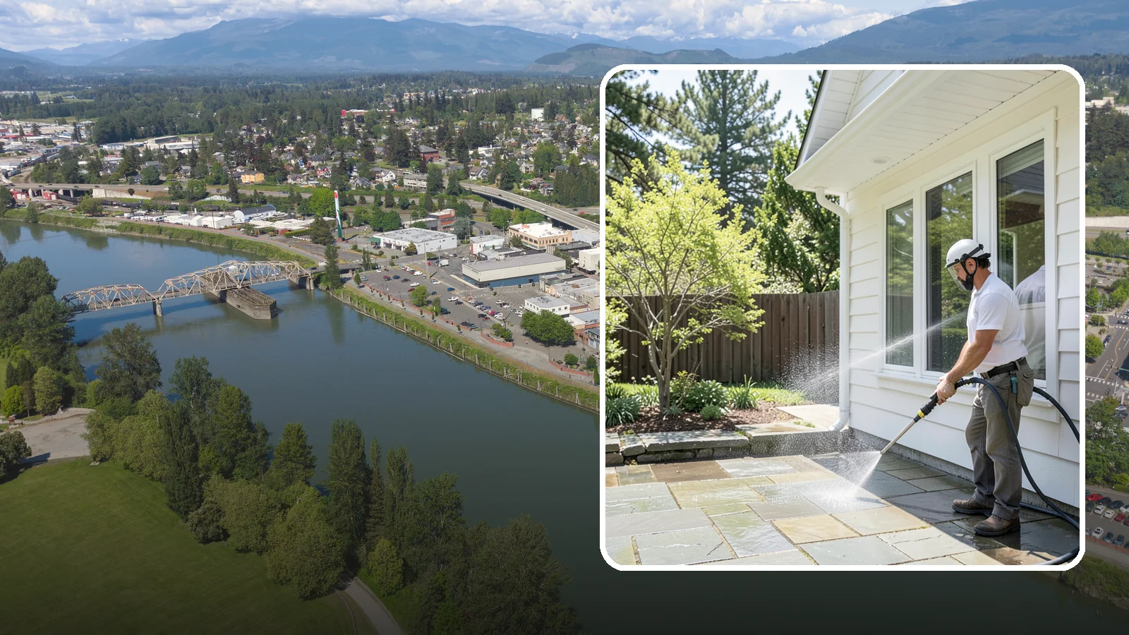 Stone Surface Cleaning in Mount Vernon, Skagit County, WA - Cleaning of natural and manufactured stone surfaces that clears moss, algae, and staining while protecting the stone.