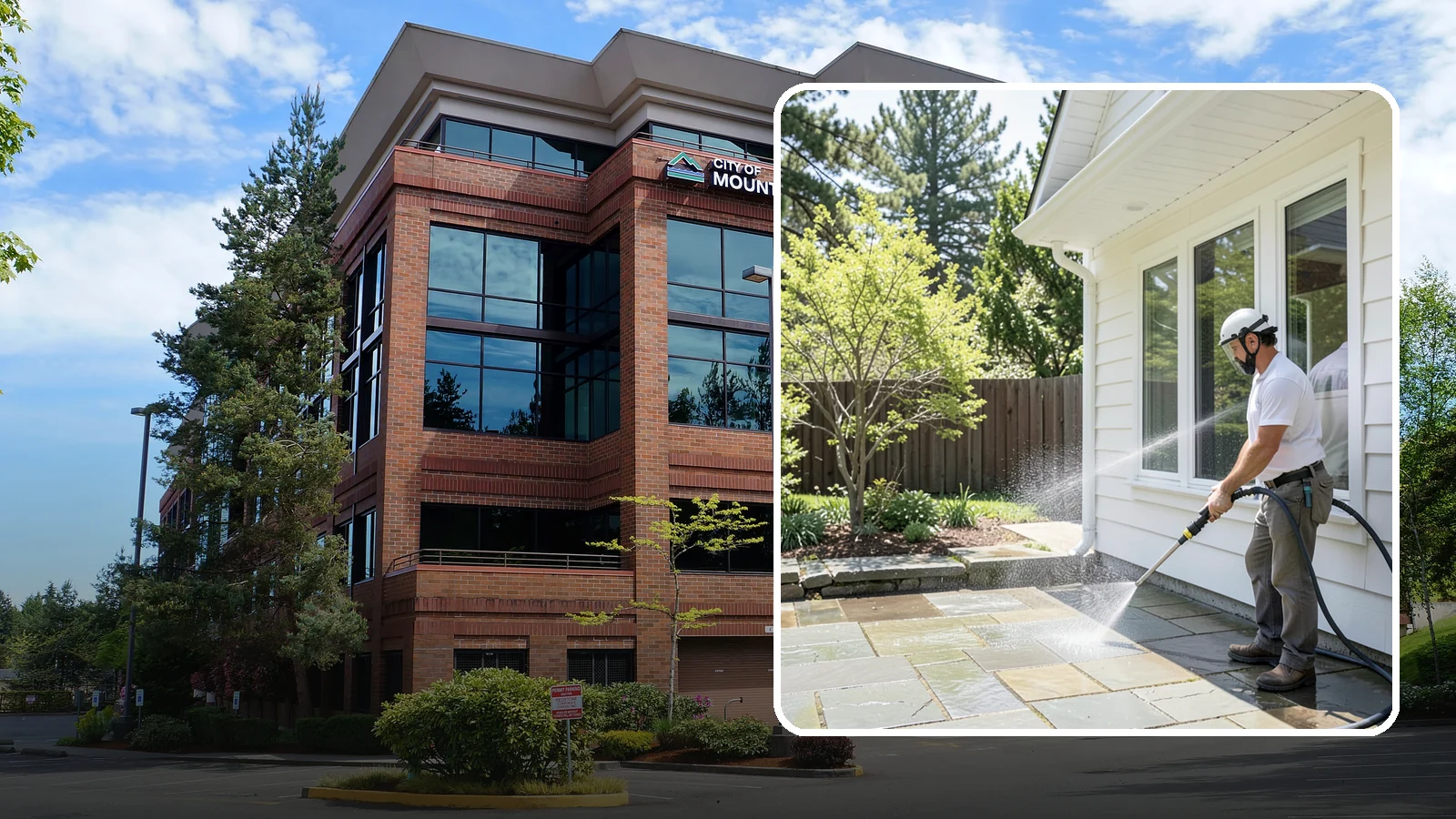 Stone Surface Cleaning in Mountlake Terrace, Snohomish County, WA - Cleaning of natural and manufactured stone surfaces that clears moss, algae, and staining while protecting the stone.