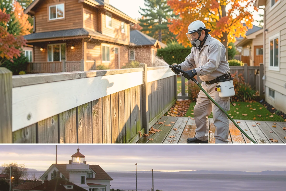 Stone Surface Cleaning in Mukilteo, Snohomish County, WA - Clean stone surfaces in spring or summer to remove the moss and algae that thrive through the damp, shaded winter.