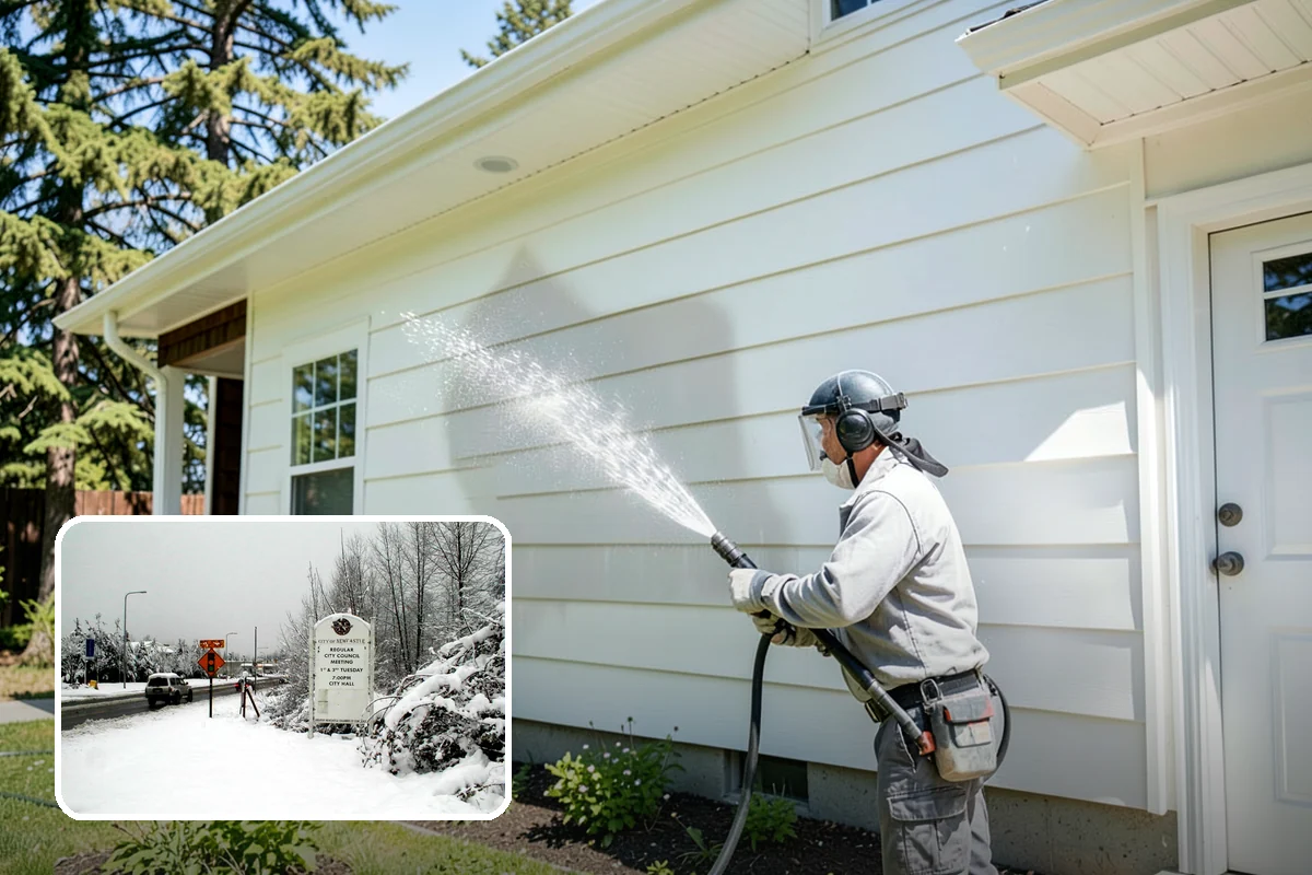 Stone Surface Cleaning in Newcastle, King County, WA - Clears moss, algae, and organic staining from stone