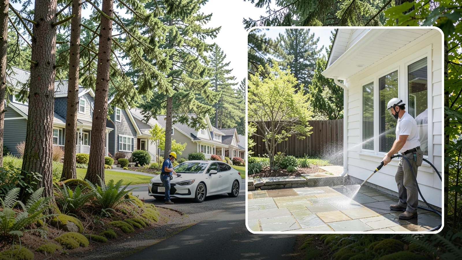 Stone Surface Cleaning in Normandy Park, King County, WA - Cleaning of natural and manufactured stone surfaces that clears moss, algae, and staining while protecting the stone.