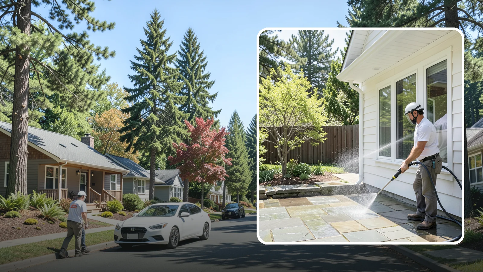 Stone Surface Cleaning in Orting, Pierce County, WA - Cleaning of natural and manufactured stone surfaces that clears moss, algae, and staining while protecting the stone.