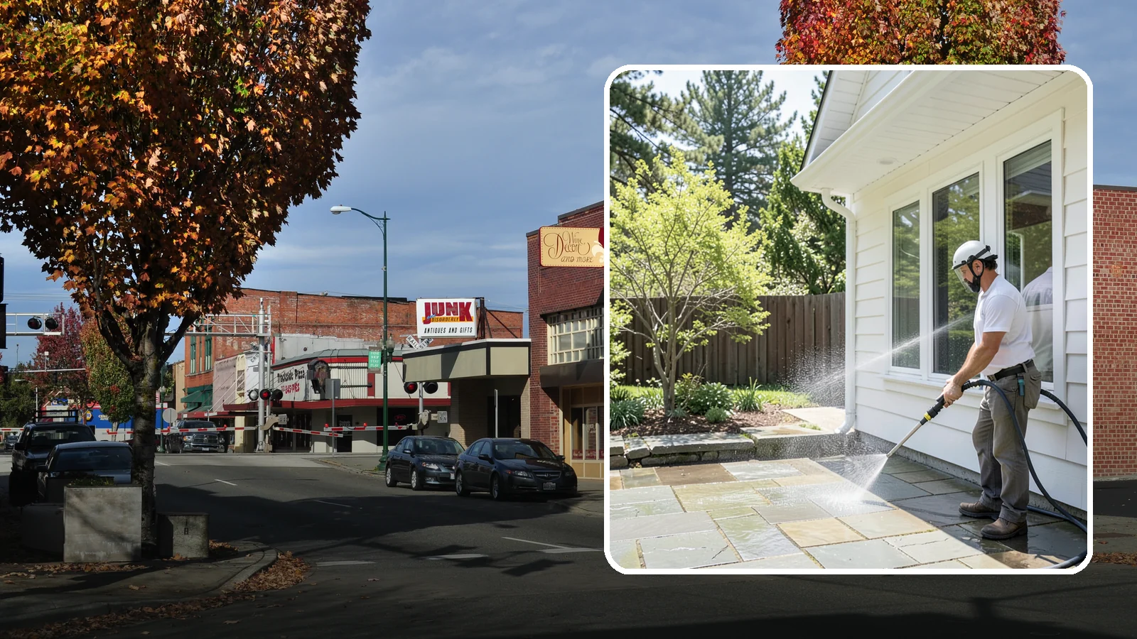 Stone Surface Cleaning in Puyallup, Pierce County, WA - Cleaning of natural and manufactured stone surfaces that clears moss, algae, and staining while protecting the stone.