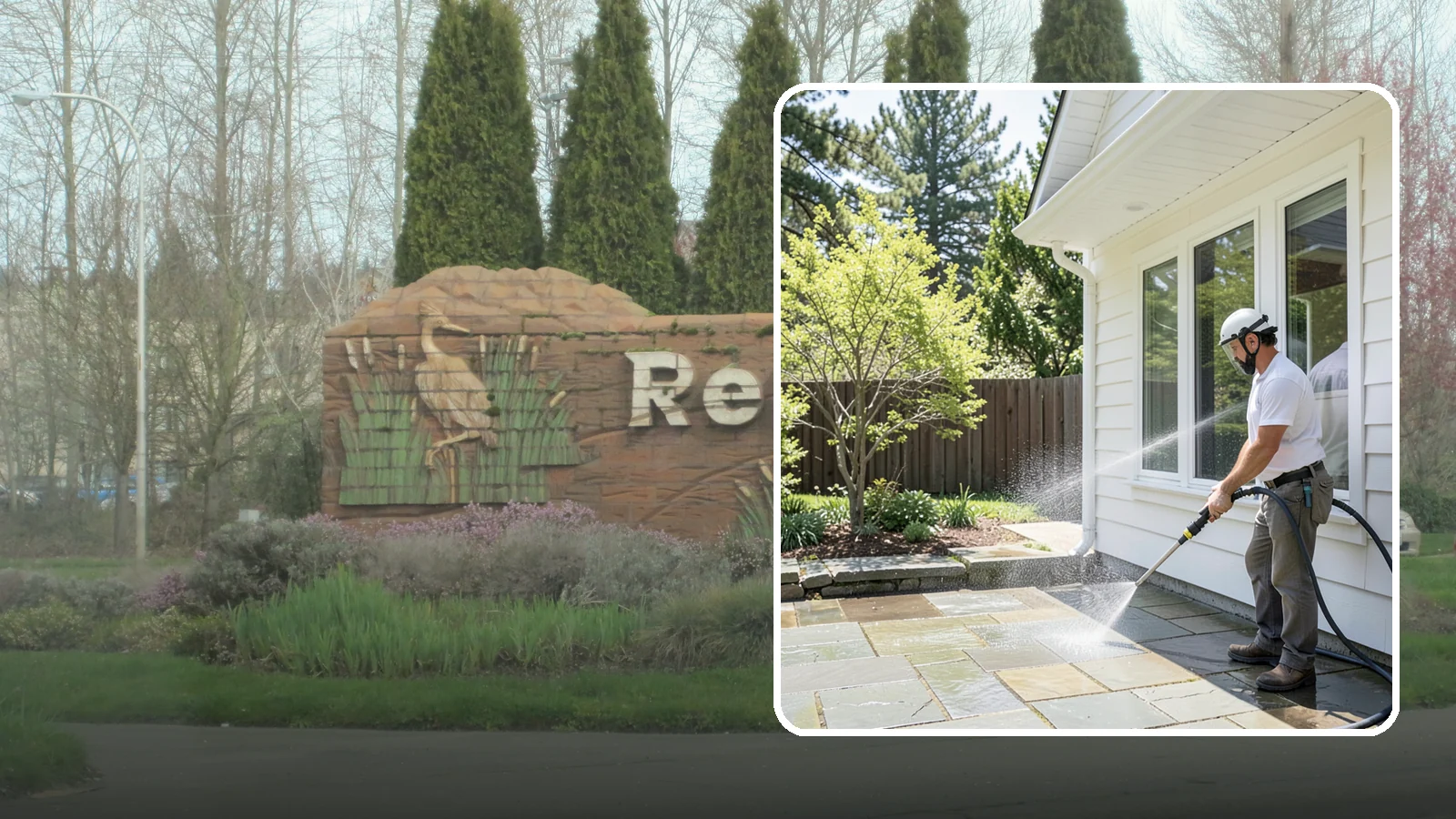 Stone Surface Cleaning in Renton, King County, WA - Cleaning of natural and manufactured stone surfaces that clears moss, algae, and staining while protecting the stone.