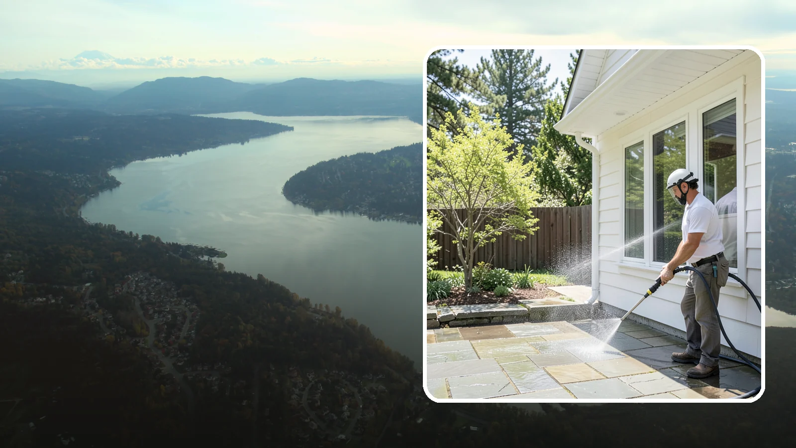 Stone Surface Cleaning in Sammamish, King County, WA - Cleaning of natural and manufactured stone surfaces that clears moss, algae, and staining while protecting the stone.