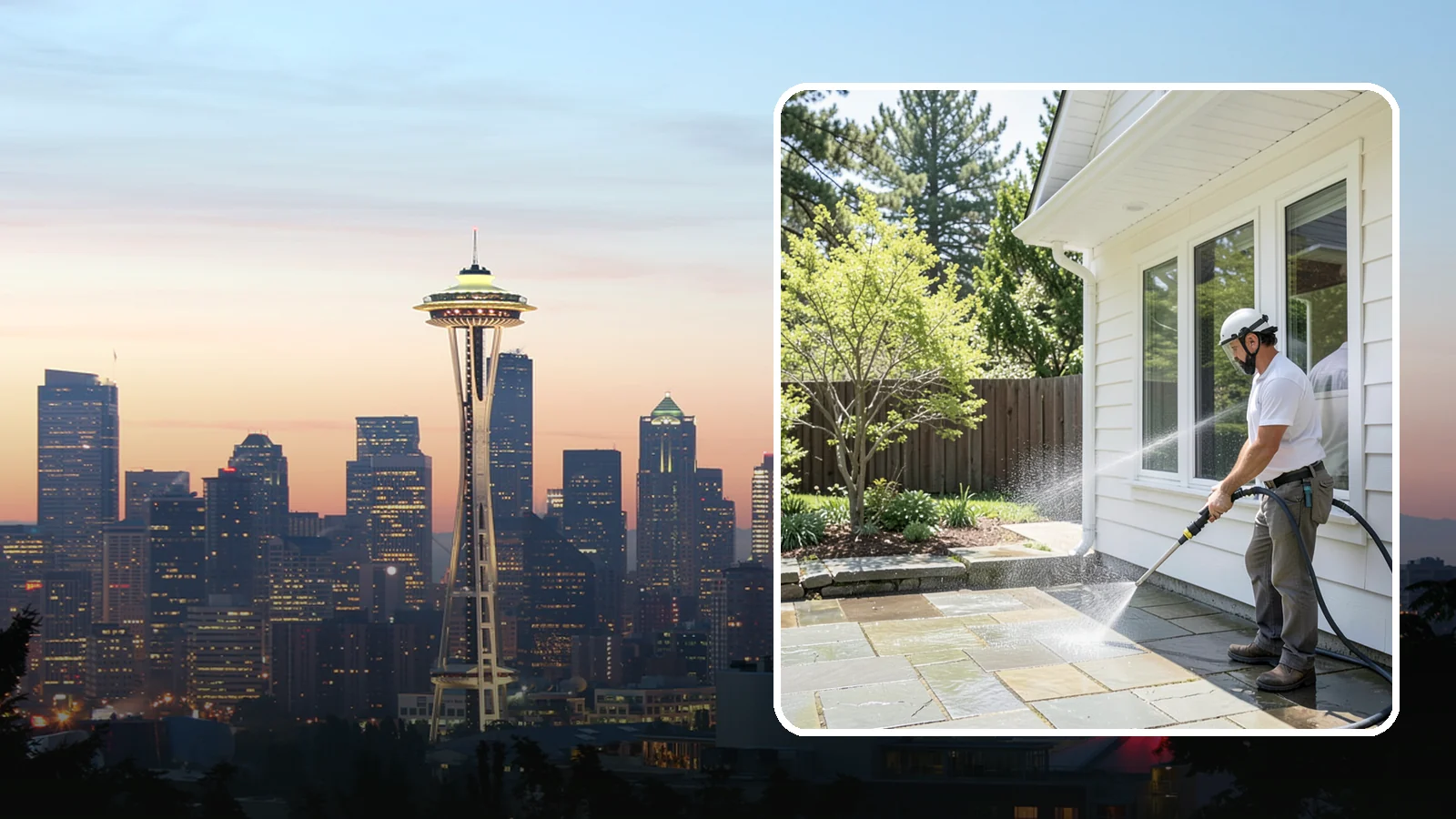 Stone Surface Cleaning in Seattle, King County, WA - Cleaning of natural and manufactured stone surfaces that clears moss, algae, and staining while protecting the stone.