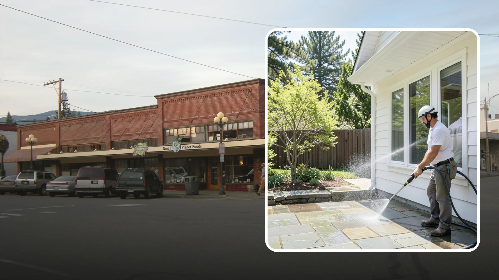 Stone Surface Cleaning in Sedro-Woolley, Skagit County, WA - Cleaning of natural and manufactured stone surfaces that clears moss, algae, and staining while protecting the stone.