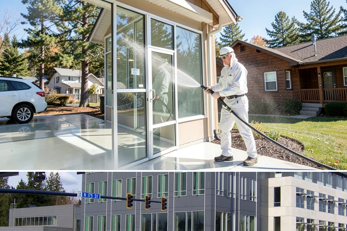 Stone Surface Cleaning in Shoreline, King County, WA - Clean stone surfaces in spring or summer to remove the moss and algae that thrive through the damp, shaded winter.