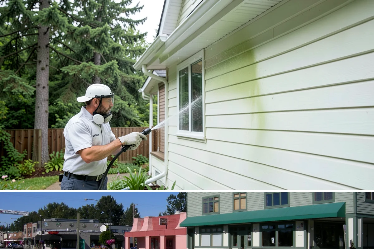 Stone Surface Cleaning in Snoqualmie, King County, WA - Clean stone surfaces in spring or summer to remove the moss and algae that thrive through the damp, shaded winter.