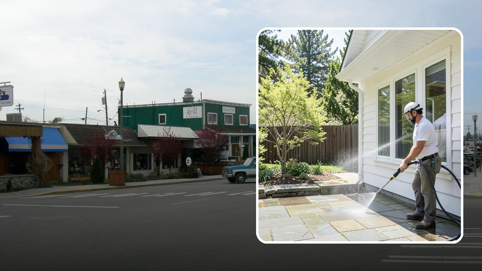 Stone Surface Cleaning in Stanwood, Snohomish County, WA - Cleaning of natural and manufactured stone surfaces that clears moss, algae, and staining while protecting the stone.