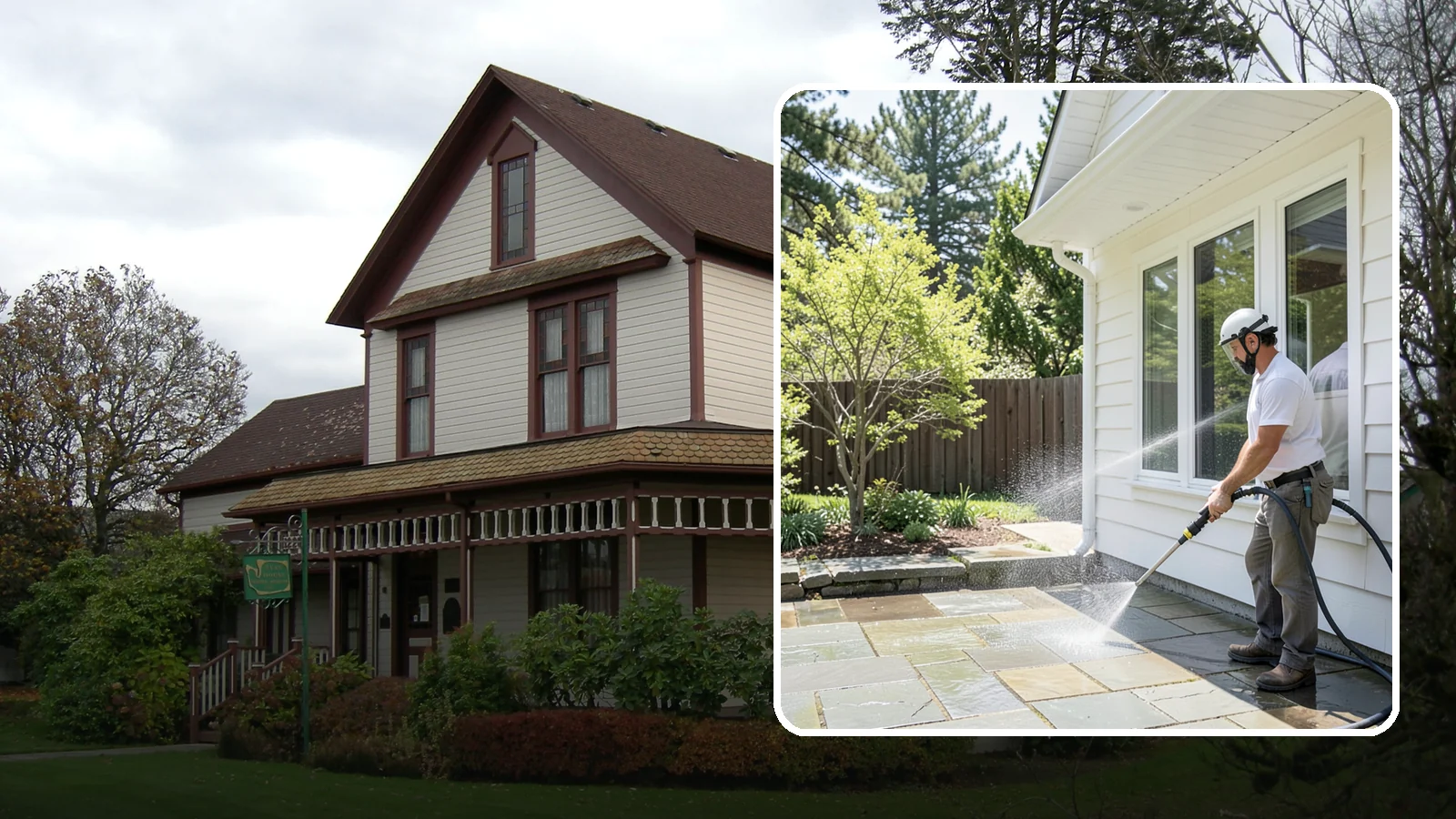 Stone Surface Cleaning in Sumner, Pierce County, WA - Cleaning of natural and manufactured stone surfaces that clears moss, algae, and staining while protecting the stone.