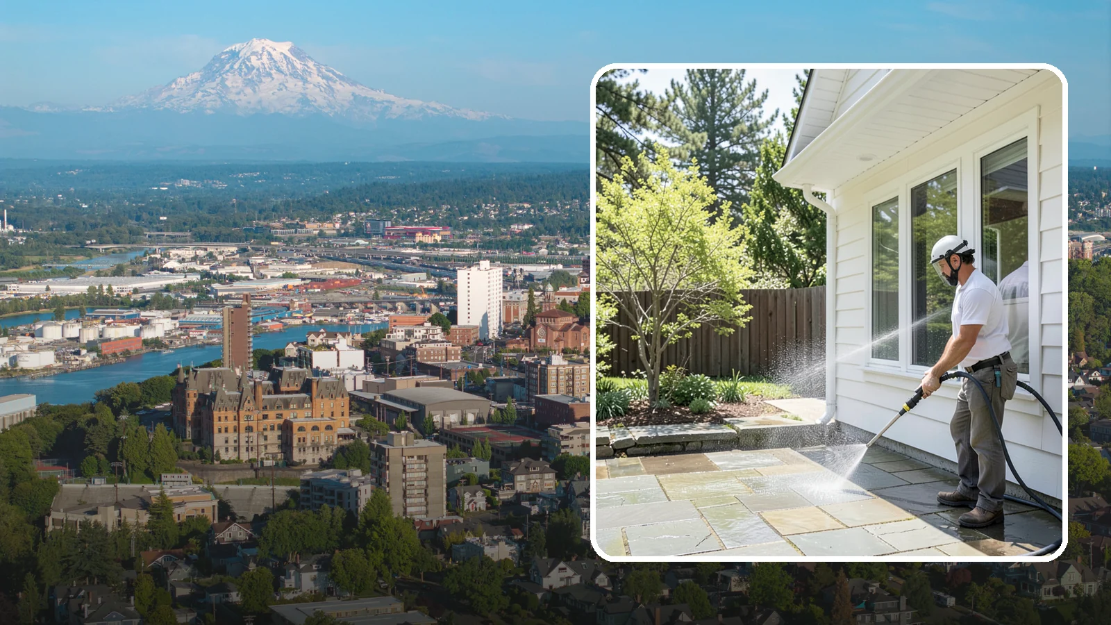 Stone Surface Cleaning in Tacoma, Pierce County, WA - Cleaning of natural and manufactured stone surfaces that clears moss, algae, and staining while protecting the stone.