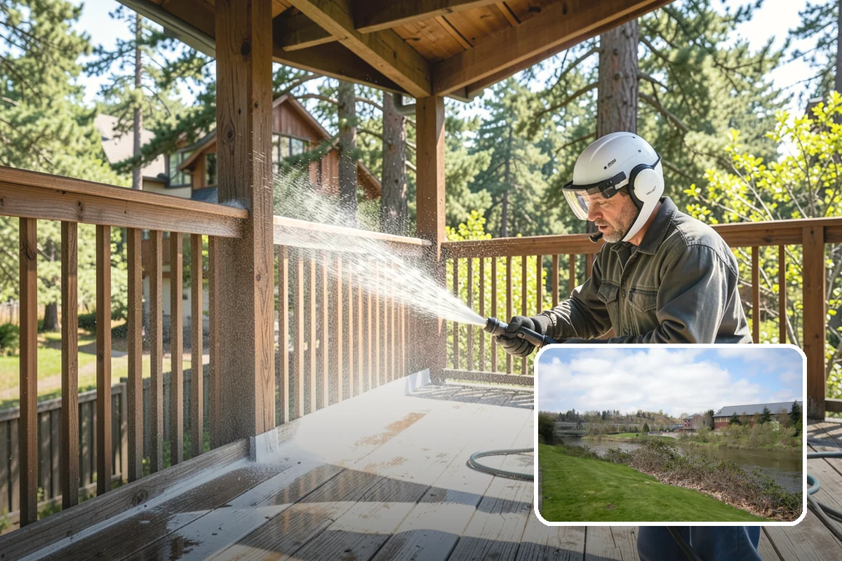 Stone Surface Cleaning in Tukwila, King County, WA - Clears moss, algae, and organic staining from stone