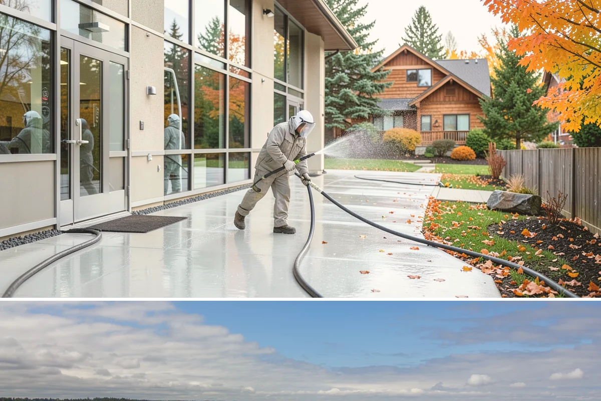 Stone Surface Cleaning in University Place, Pierce County, WA - Clean stone surfaces in spring or summer to remove the moss and algae that thrive through the damp, shaded winter.