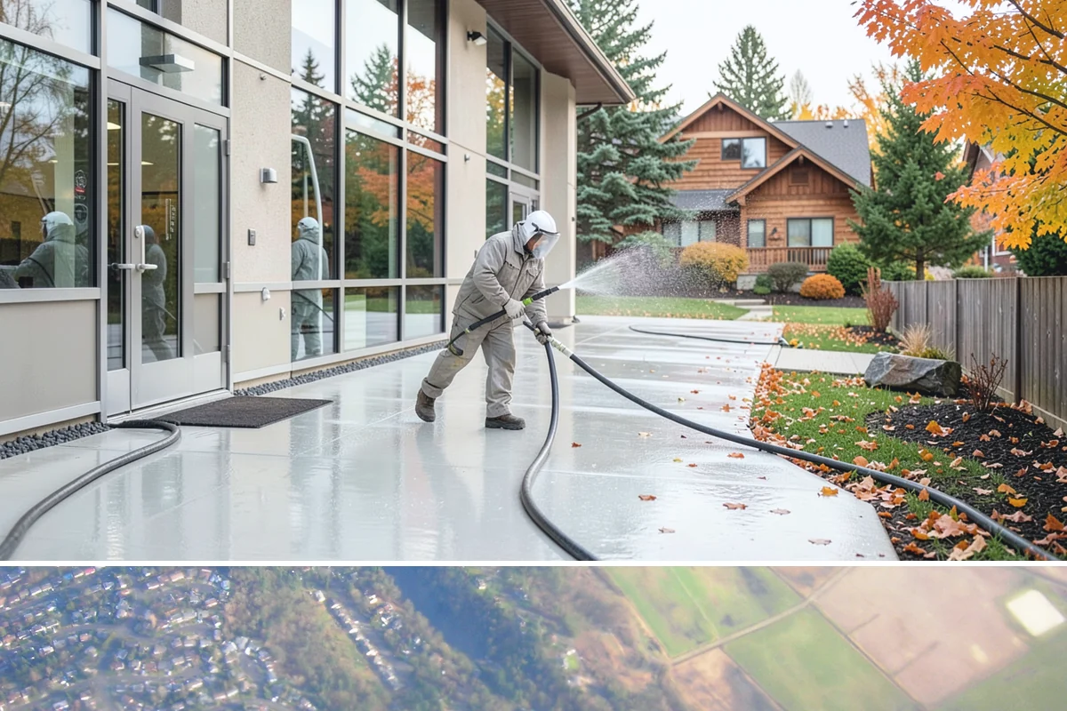 Stone Walkway Cleaning in Algona, King County, WA - Stone walkways clean best in warm, dry summer weeks that allow the porous surface to dry evenly.