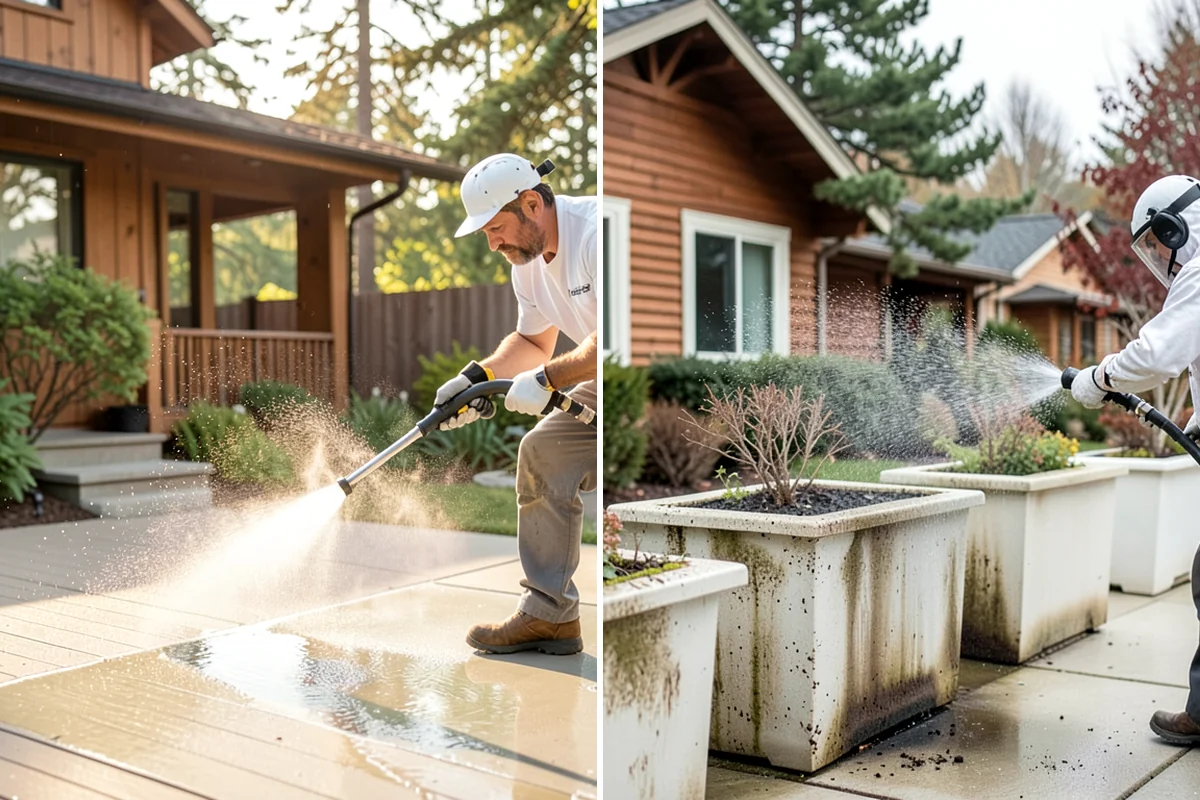 Stone Walkway Cleaning in Arlington, Snohomish County, WA - Assess stone type and test a discreet area