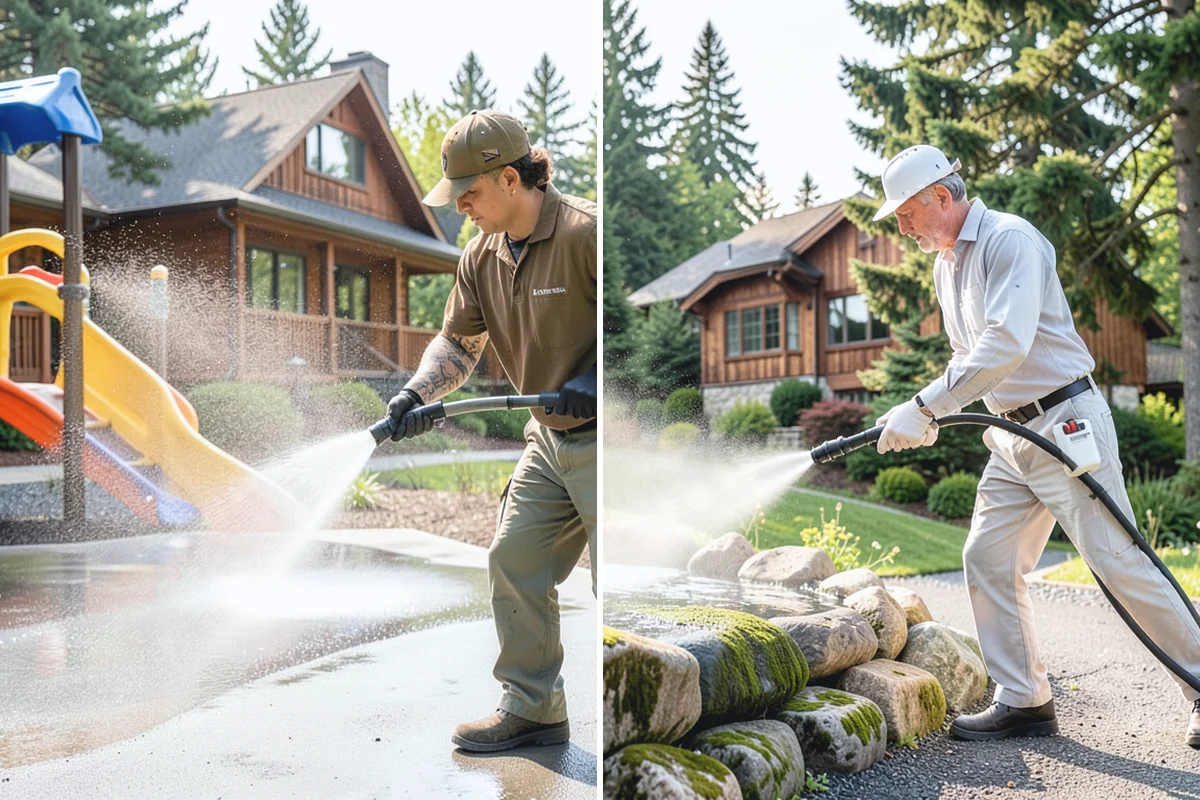Stone Walkway Cleaning in Auburn, King County, WA - Assess stone type and test a discreet area