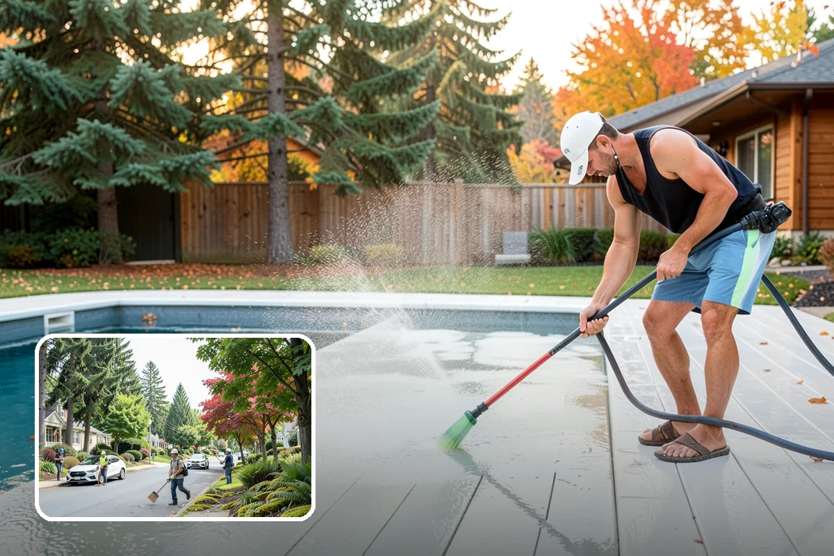 Stone Walkway Cleaning in Beaux Arts Village, King County, WA - Avoids etching, pitting, or flaking the stone