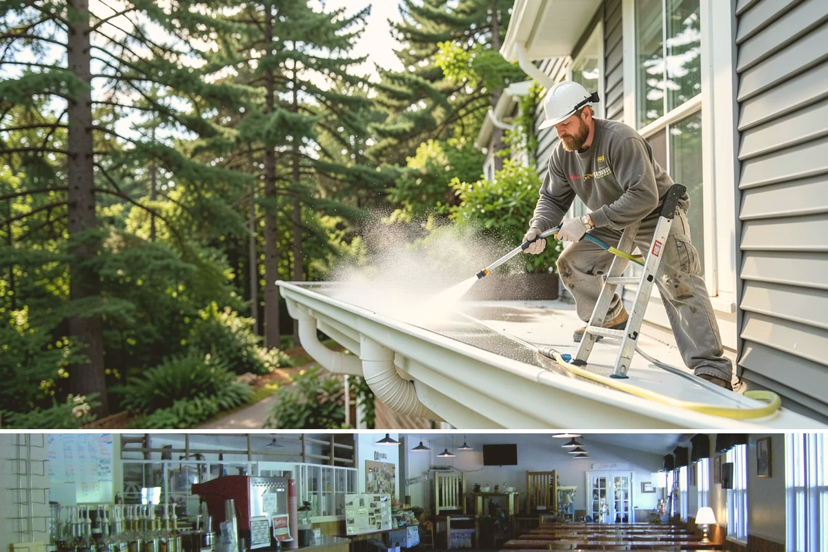 Stone Walkway Cleaning in Black Diamond, King County, WA - Stone walkways clean best in warm, dry summer weeks that allow the porous surface to dry evenly.
