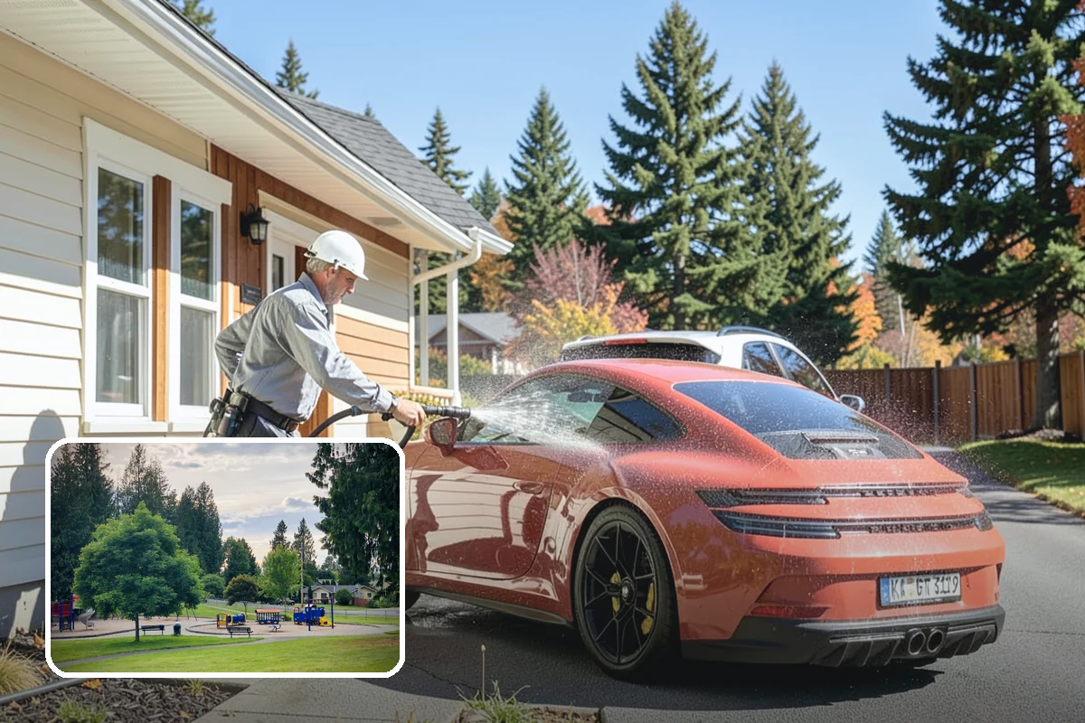 Stone Walkway Cleaning in Bonney Lake, Pierce County, WA - Avoids etching, pitting, or flaking the stone