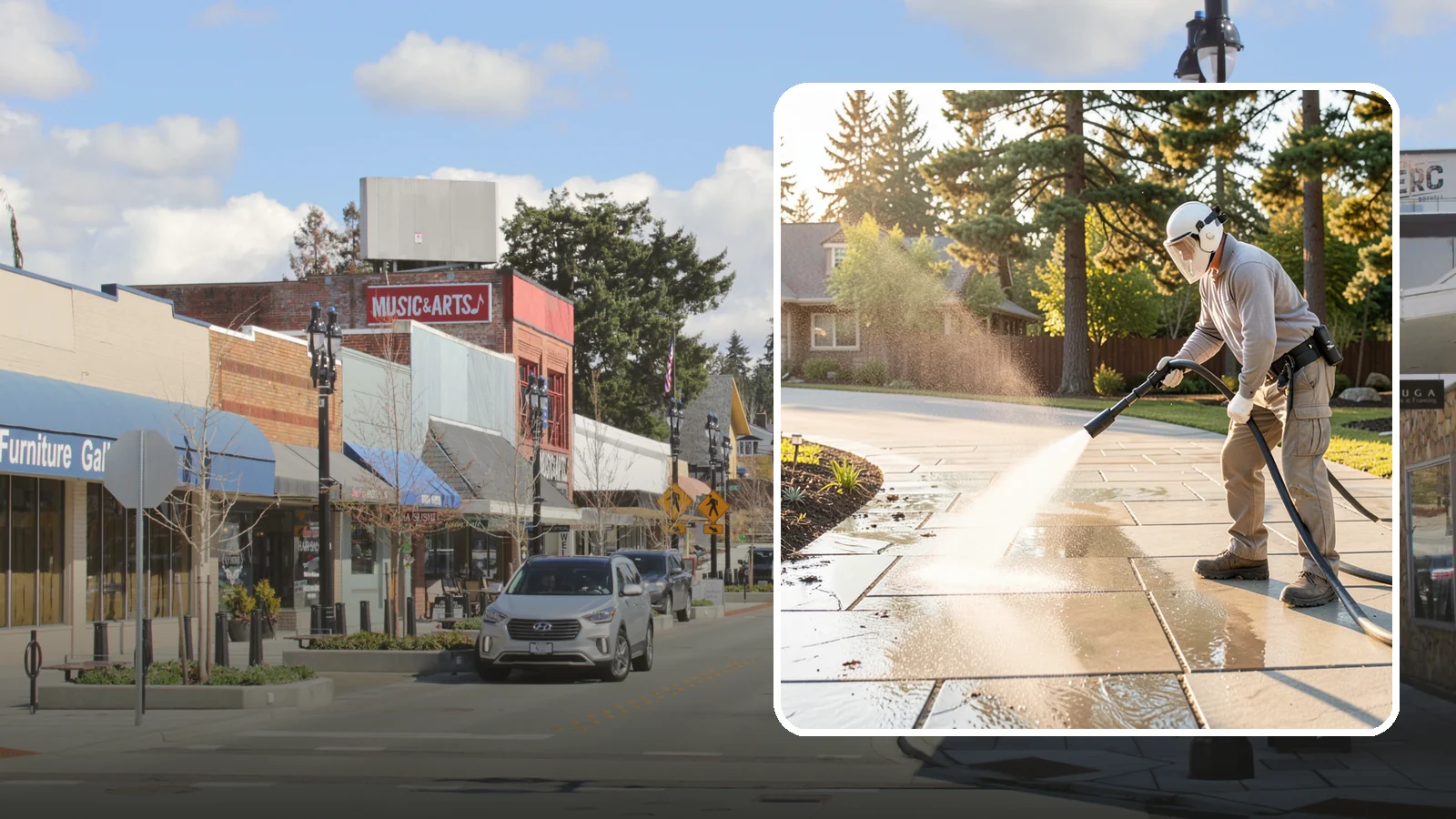 Stone Walkway Cleaning in Bothell, King County, WA - Clean natural stone walkways with surface-safe methods that lift growth without etching the stone.