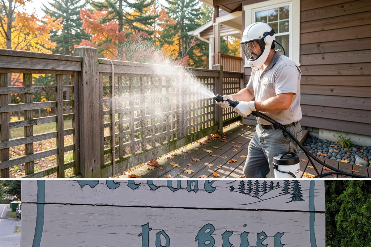 Stone Walkway Cleaning in Brier, Snohomish County, WA - Stone walkways clean best in warm, dry summer weeks that allow the porous surface to dry evenly.