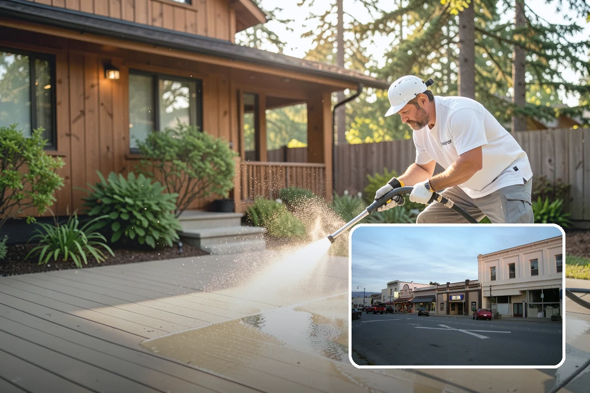 Stone Walkway Cleaning in Burlington, Skagit County, WA - Avoids etching, pitting, or flaking the stone