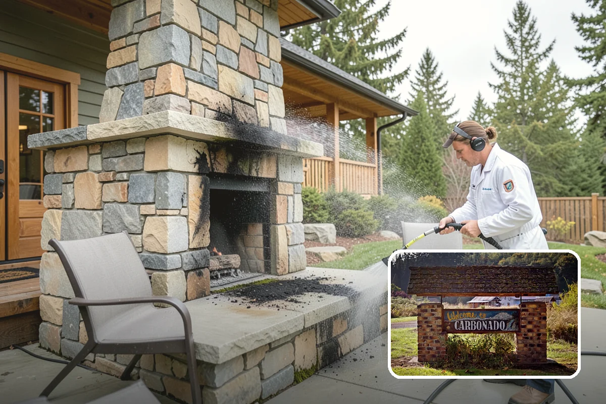 Stone Walkway Cleaning in Carbonado, Pierce County, WA - Avoids etching, pitting, or flaking the stone
