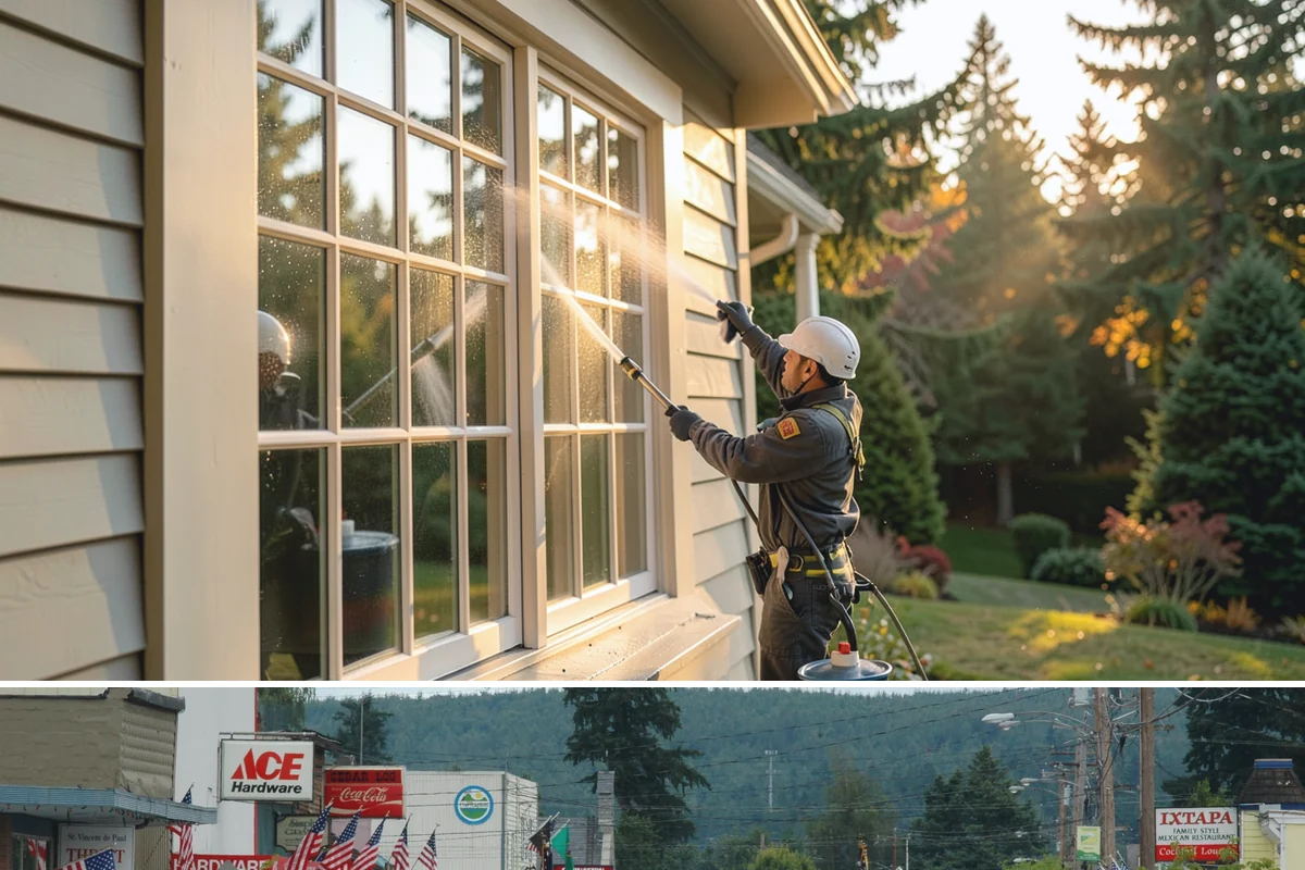 Stone Walkway Cleaning in Carnation, King County, WA - Stone walkways clean best in warm, dry summer weeks that allow the porous surface to dry evenly.