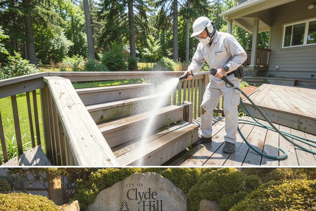Stone Walkway Cleaning in Clyde Hill, King County, WA - Stone walkways clean best in warm, dry summer weeks that allow the porous surface to dry evenly.