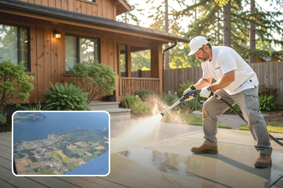 Stone Walkway Cleaning in Coupeville, Island County, WA - Avoids etching, pitting, or flaking the stone