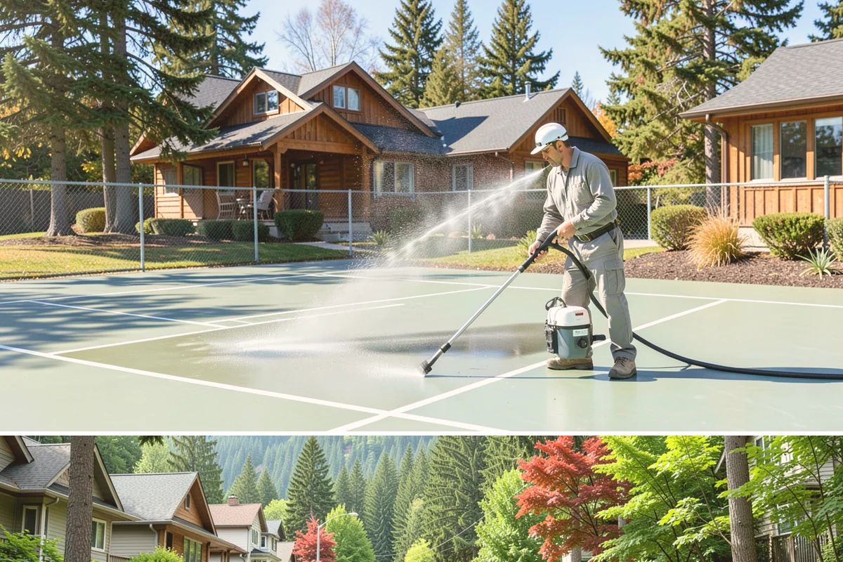 Stone Walkway Cleaning in Darrington, Snohomish County, WA - Stone walkways clean best in warm, dry summer weeks that allow the porous surface to dry evenly.