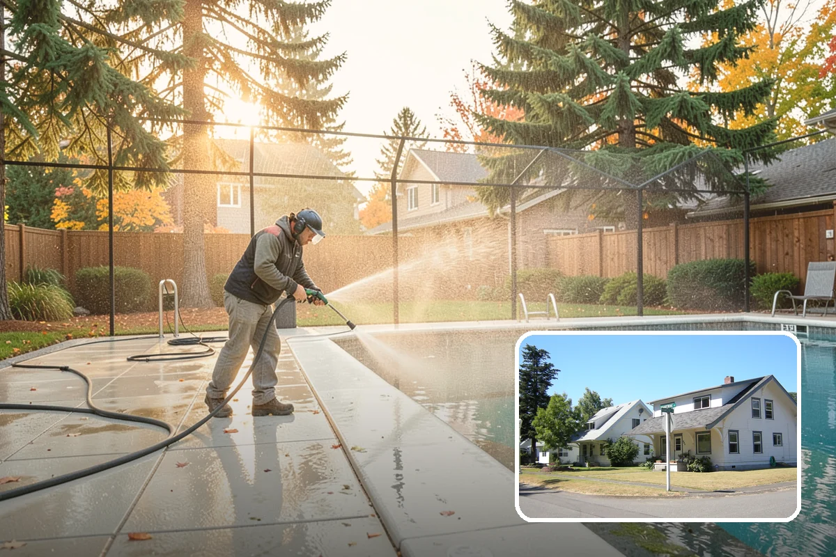 Stone Walkway Cleaning in DuPont, Pierce County, WA - Avoids etching, pitting, or flaking the stone