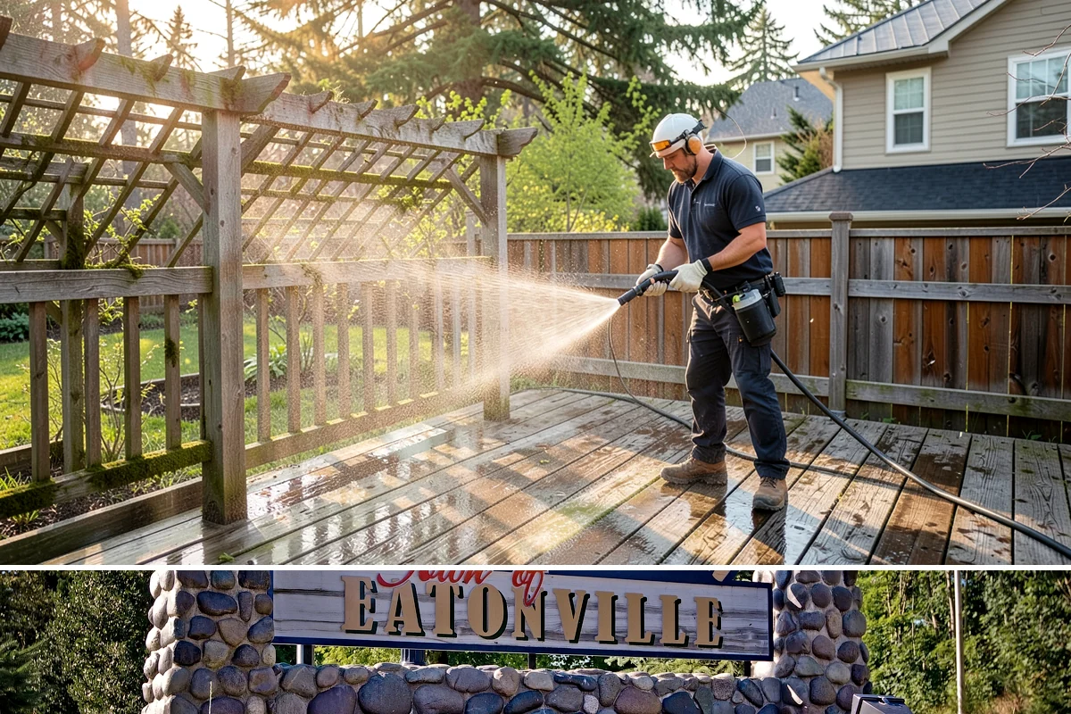 Stone Walkway Cleaning in Eatonville, Pierce County, WA - Stone walkways clean best in warm, dry summer weeks that allow the porous surface to dry evenly.