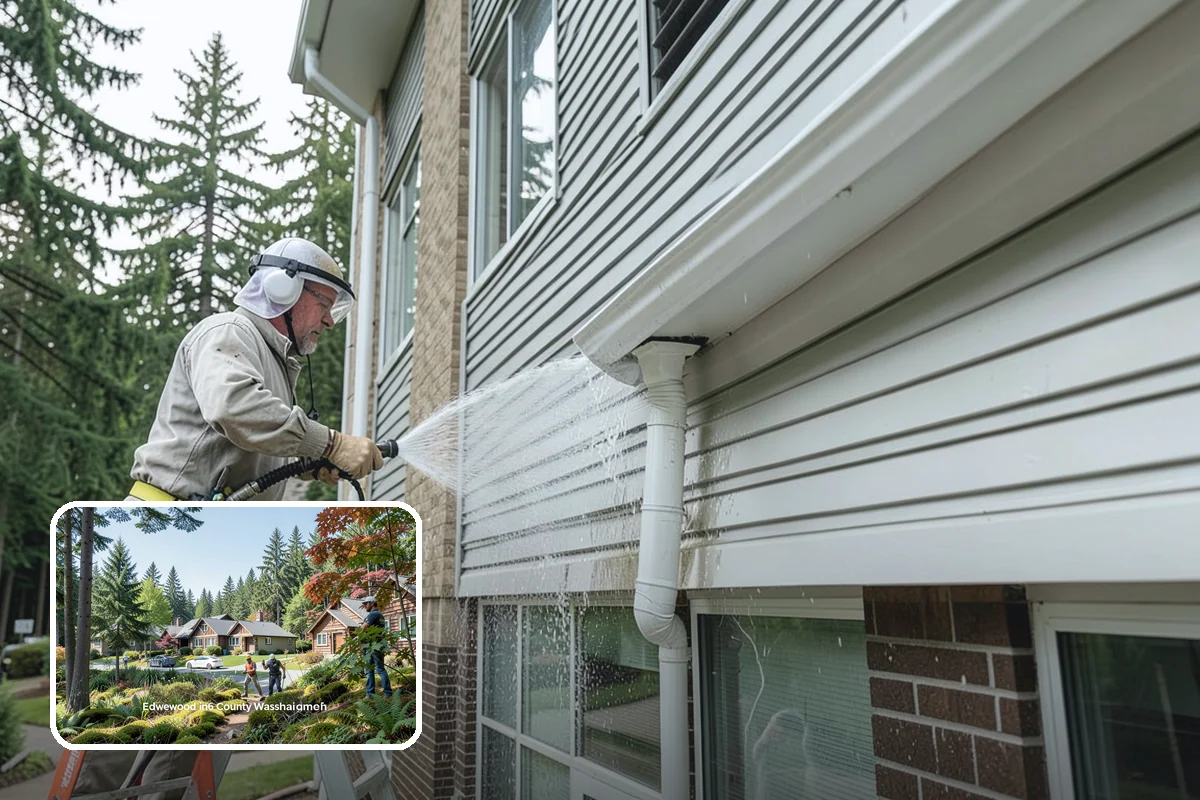 Stone Walkway Cleaning in Edgewood, Pierce County, WA - Avoids etching, pitting, or flaking the stone